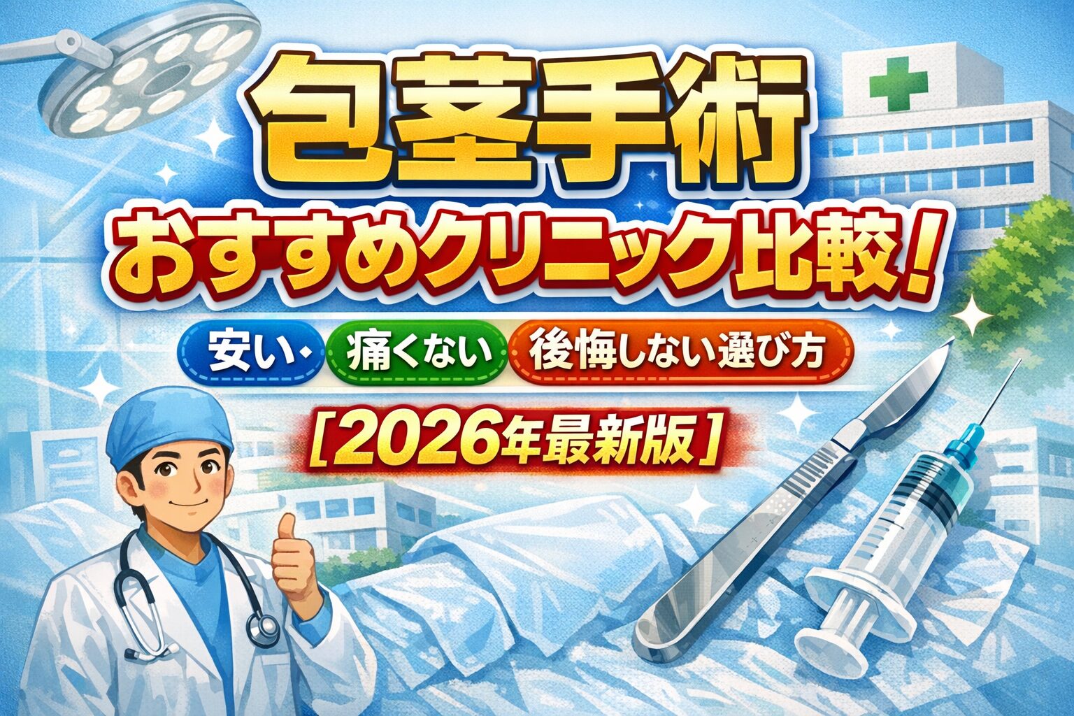 包茎手術おすすめクリニック比較！安い・痛くない・後悔しない選び方【2026年4月最新版】