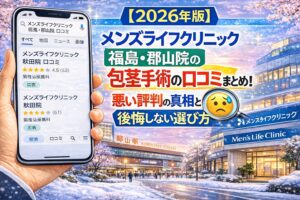 【2026年版】メンズライフクリニック福島・郡山院の包茎手術の口コミまとめ！悪い評判の真相と後悔しない選び方