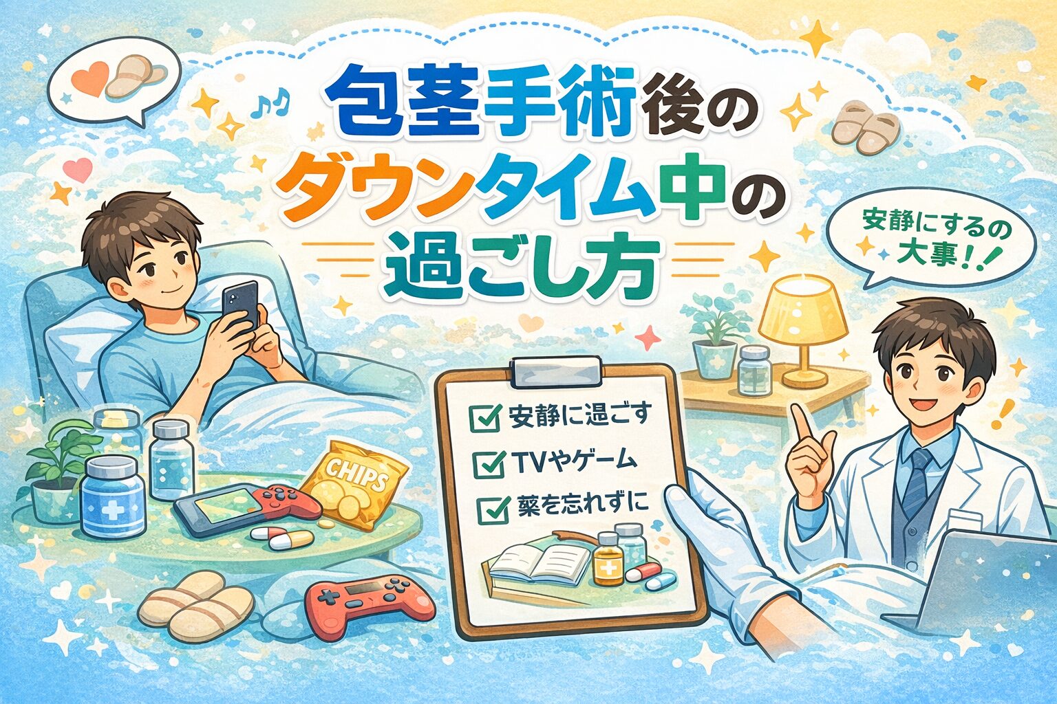 包茎手術後のダウンタイム中の過ごし方