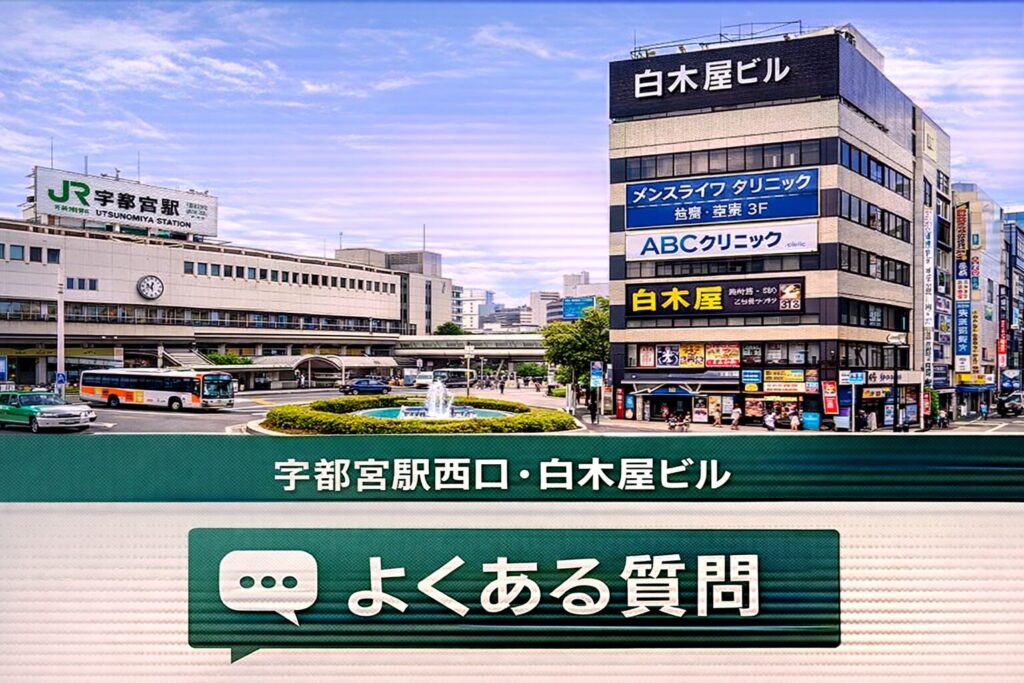 ABCクリニック宇都宮院の包茎治療に関するよくある質問（FAQ）