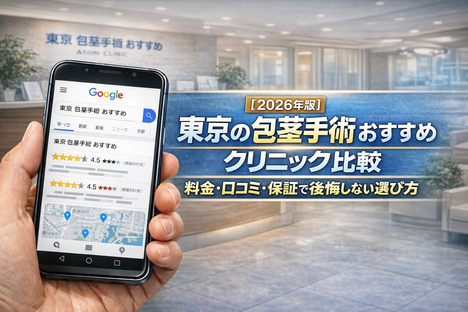 【2026年版】東京の包茎手術おすすめクリニック比較｜料金・口コミ・保証で後悔しない選び方