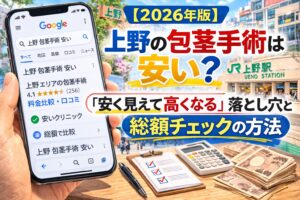 【2026年版】上野の包茎手術は安い？「安く見えて高くなる」落とし穴と総額チェックの方法
