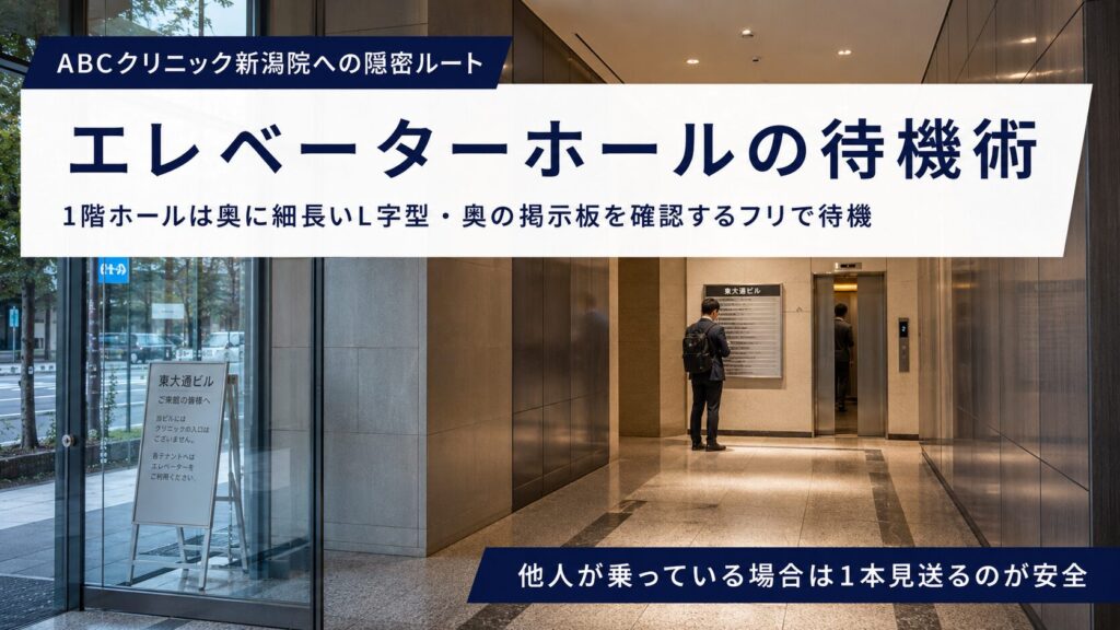 エレベーターホールの待機術