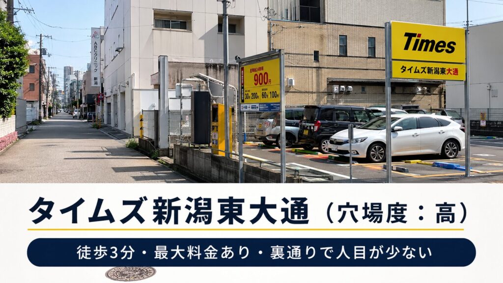 タイムズ新潟東大通（穴場度：高）