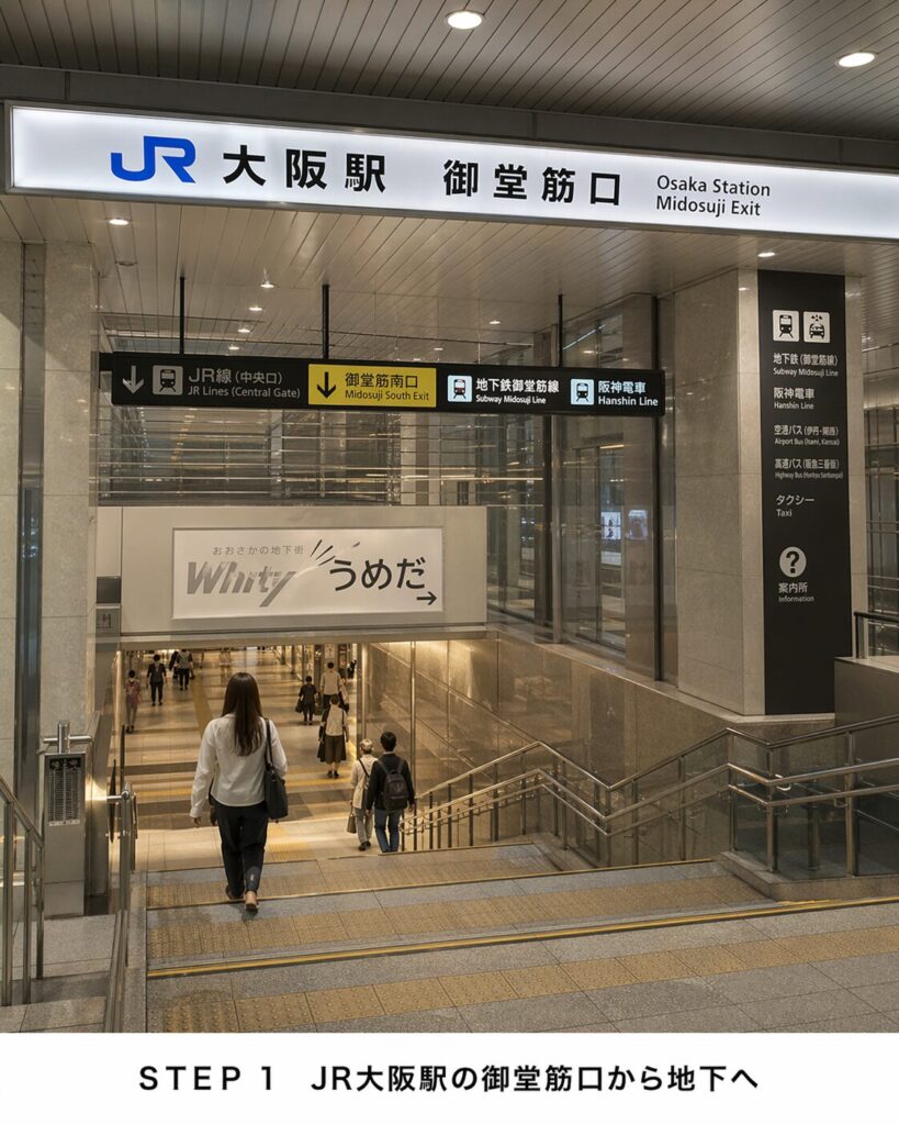 梅田エリアのABCクリニック梅田院への具体的な隠れルートの解説