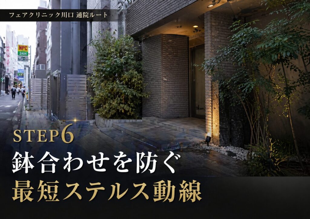 「JR川口駅東口 徒歩1分」でも知り合いに会わないフェアクリニック川口への通院ルート6