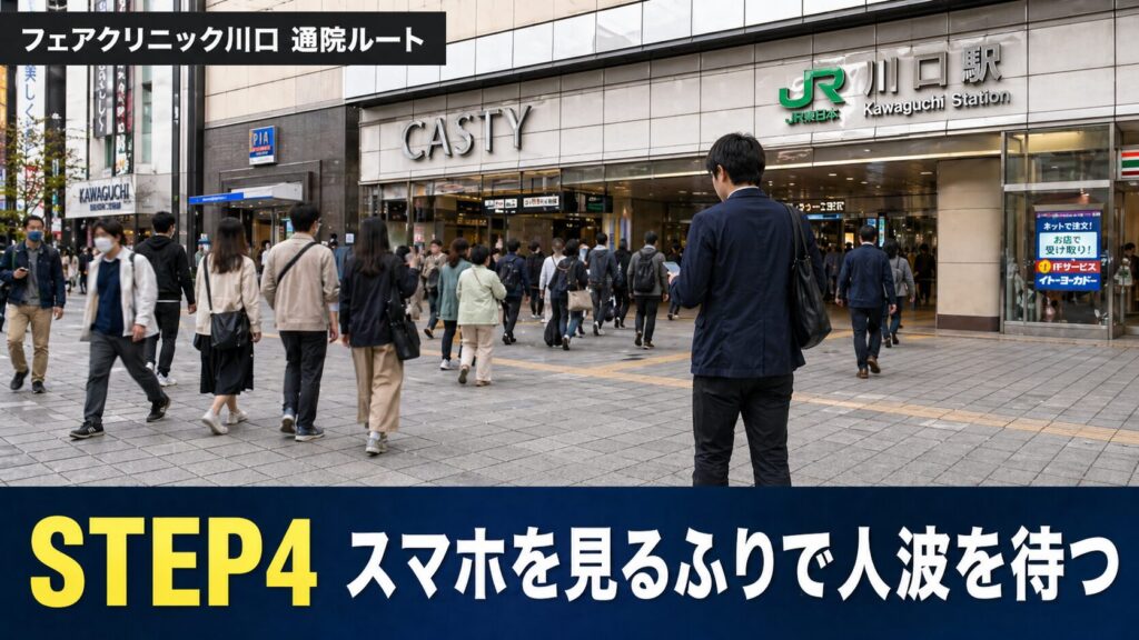 【川口駅前ハック】キュポ・ラやキャスティの雑踏を利用するフェアクリニック川口への通院の死角ルート