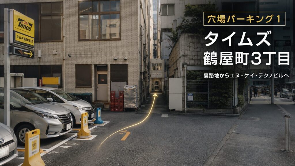 穴場パーキング1：タイムズ鶴屋町3丁目（神奈川県横浜市神奈川区鶴屋町3-30）