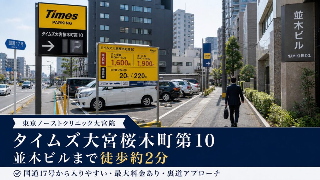 1. タイムズ大宮桜木町第10(並木ビルまで徒歩約2分)