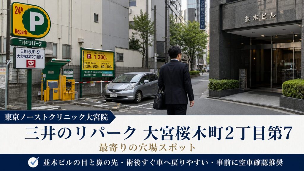 3. 三井のリパーク 大宮桜木町2丁目第7(最寄りの穴場)