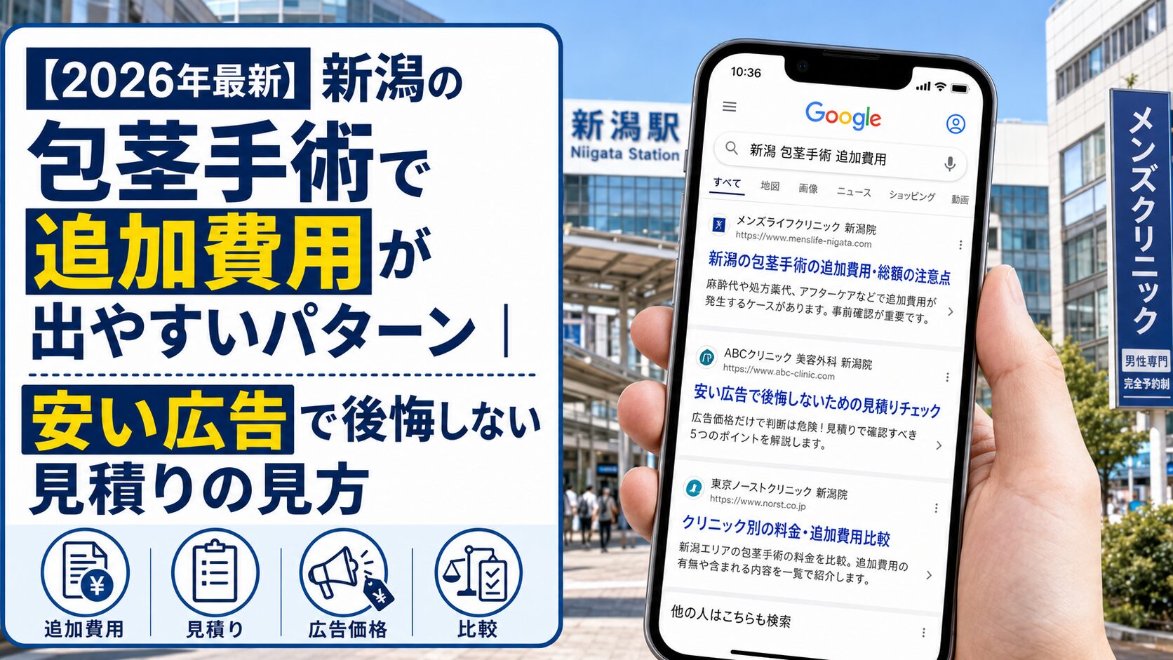 【2026年5月最新】新潟の包茎手術で追加費用が出やすいパターン｜安い広告で後悔しない見積りの見方